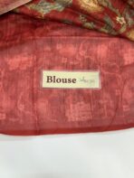 Monica (Katha embroidered Chanderi) - Brick red - Image 4