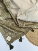 Navya (Flamingos on silk) - Green - Image 3