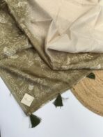 Navya (Flamingos on silk) - Green