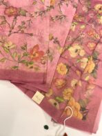 Shilpa (Crushed tissue silk) - Rose