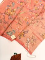 Shilpa (Crushed tissue silk) - Peach
