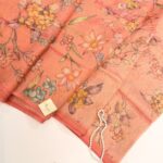 Shilpa (Crushed tissue silk) - Peach