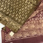 Vaidehi (Batik silk) - Mehandi green
