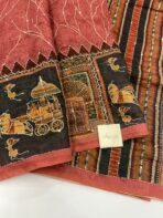 Monica (Katha embroidered Chanderi) - Dusty rose - Image 2