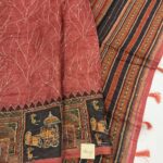 Monica (Katha embroidered Chanderi) - Dusty rose