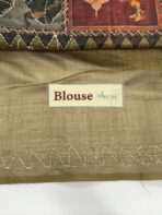 Monica (Katha embroidered Chanderi) - Moss green - Image 4