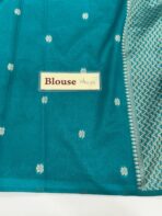 Mridhula (Banarasi semi silk) - Teal - Image 4