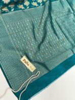 Mridhula (Banarasi semi silk) - Teal - Image 3
