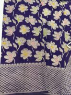 Mridhula (Banarasi semi silk) - Violet - Image 2