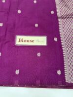 Mridhula (Banarasi semi silk) - Magenta - Image 4