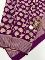 Mridhula (Banarasi semi silk) - Magenta