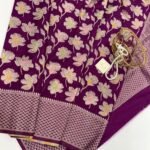 Mridhula (Banarasi semi silk) - Magenta