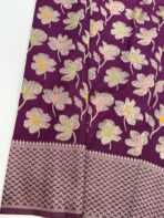 Mridhula (Banarasi semi silk) - Magenta - Image 2