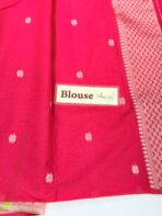 Mridhula (Banarasi semi silk) -  Hot pink - Image 4