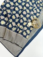 Mridhula (Banarasi semi silk) - Dark teal