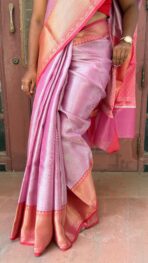 Sukhi (saree) - Pink & Red - Image 5
