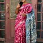 Vaidehi (Batik silk) - Rose