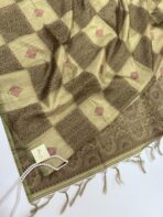 Paarijatham (Jute silk) - Moss green