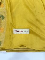 Madhuri (Banarasi silk) - Lime Yellow - Image 4