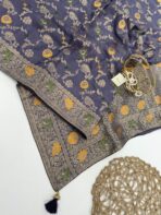 Madhuri (Banarasi silk) - Muted Mauve