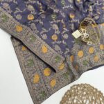 Madhuri (Banarasi silk) - Muted Mauve