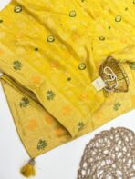 Madhuri (Banarasi silk) - Lime Yellow