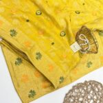 Madhuri (Banarasi silk) - Lime Yellow