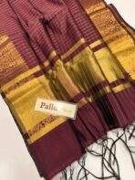 Mayilini (Banarasi soft silk) - Coffee brown - Image 3