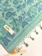 Let’s bloom (Muga cotton) - Soft blue - Image 3