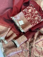 Antara (Banarasi tissue silk) - Regal Maroon - Image 2