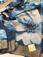 Amber light (Raw silk) - Navy - Image 2