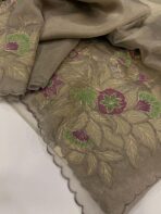 Merlin (Pure designer Organza) - Muted Taupe - Image 2