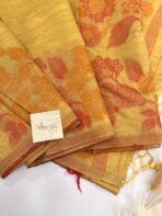 Let’s bloom (Muga cotton) - Marigold yellow - Image 2