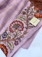 Varna Jaalam (Appliquéd Tussar) - Lilac - Image 2