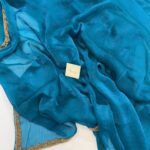 NoorPatta (Space silk saree) - Rama Green