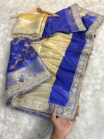 Sukhi (saree) - Royal blue - Image 6