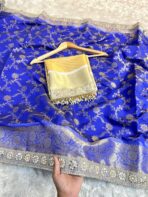Sukhi (saree) - Royal blue - Image 5