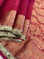 Antara (Banarasi tissue silk) - Vermillion red - Image 2