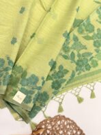 Let’s bloom (Muga cotton) - Grass green