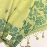 Let’s bloom (Muga cotton) - Grass green