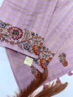 Varna Jaalam (Appliquéd Tussar) - Lilac