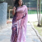 Raaga (Ikat woven Mul tissue) - Violet