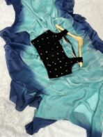 Aura (Dual tone space silk) - Sea blue