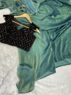 Aura (Dual tone space silk) - Peacock green - Image 3