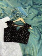 Aura (Dual tone space silk) - Peacock green