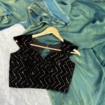 Aura (Dual tone space silk) - Peacock green