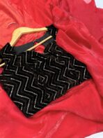 Aura (Dual tone space silk) - Vermilion red - Image 3