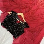 Aura (Dual tone space silk) - Vermilion red