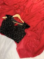 Aura (Dual tone space silk) - Vermilion red - Image 2