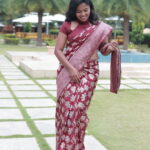 Mridhula (Banarasi semi silk) -  Maroon